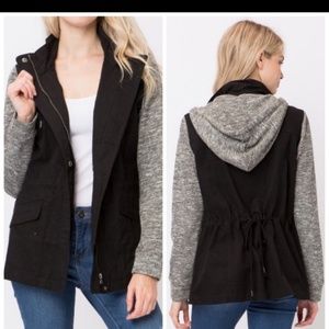 Black/Grey Jacket with hood